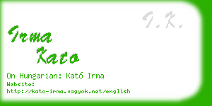 irma kato business card